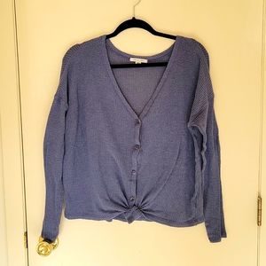 American eagles oversized blue cardigan with a knot .size M